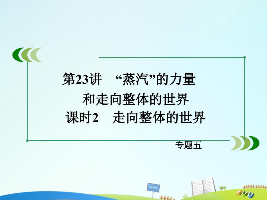 2018年高考历史一轮复习 专题5 走向世界的资本主义市场 第23讲“蒸汽”的力量和走向整体的世界 课时2 走向整体的世界课件 人民版必修2_第3页