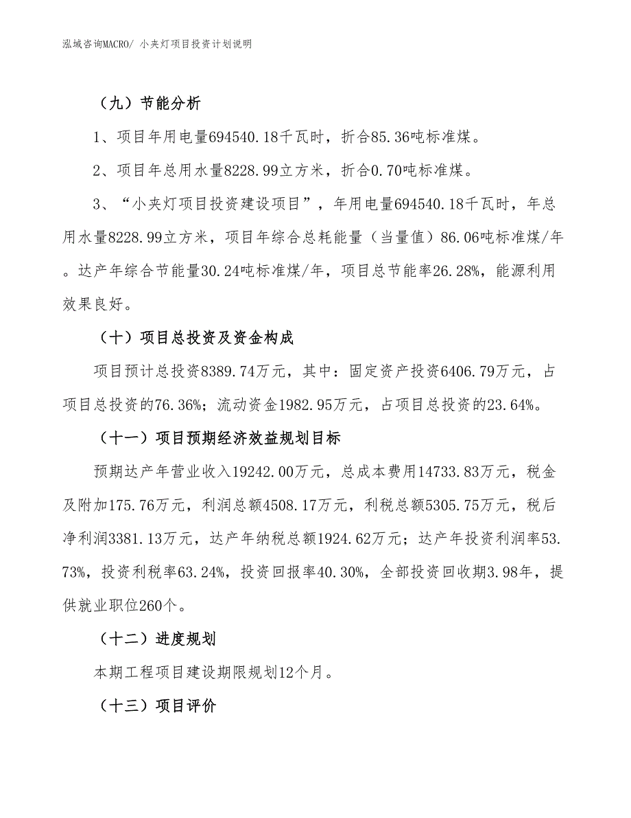 小夹灯项目投资计划说明_第3页