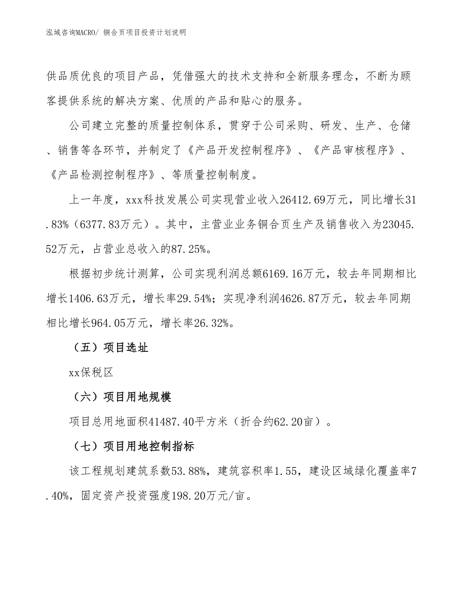 铜合页项目投资计划说明_第2页