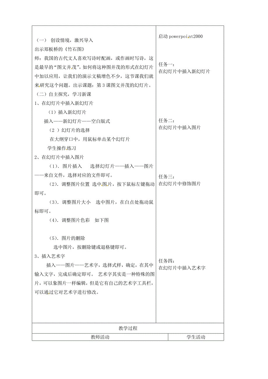 山东省烟台20中中学初中信息技术 《制作演示文稿》教案（2）_第2页