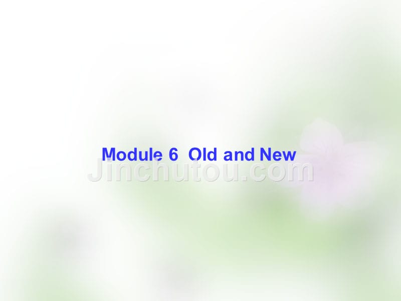 2018届高考英语总复习 module6 old and new课件 外研版必修3_第1页