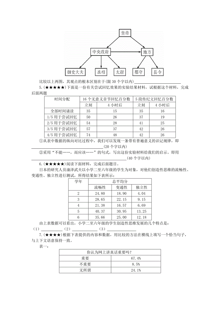 2012年高三语文第一轮总复习 十七图表分析与内容概括_第3页