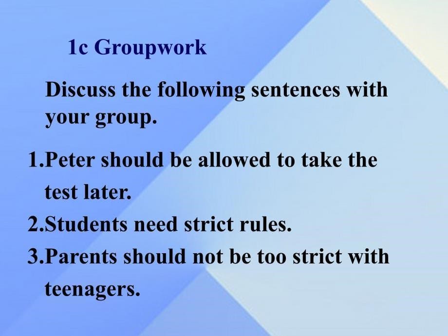 2018年秋九年级英语全册 unit 7 teenagers should be allowed to choose their own clothes section b教学课件 （新版）人教新目标版_第5页