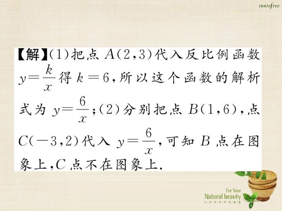 2018年秋九年级数学上册 1.2 反比例函数的图象与性质的综合应用（第3课时）课件 （新版）湘教版_第5页