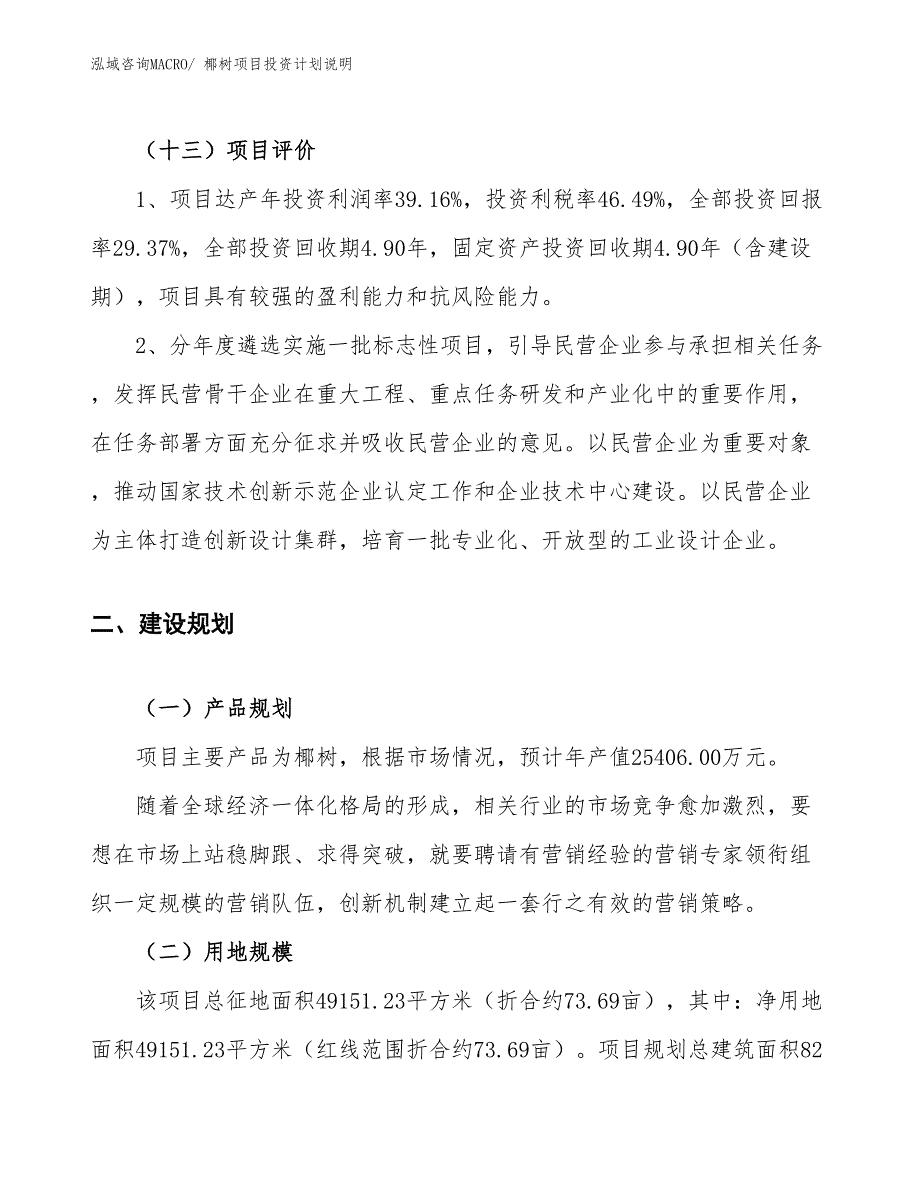 椰树项目投资计划说明_第4页