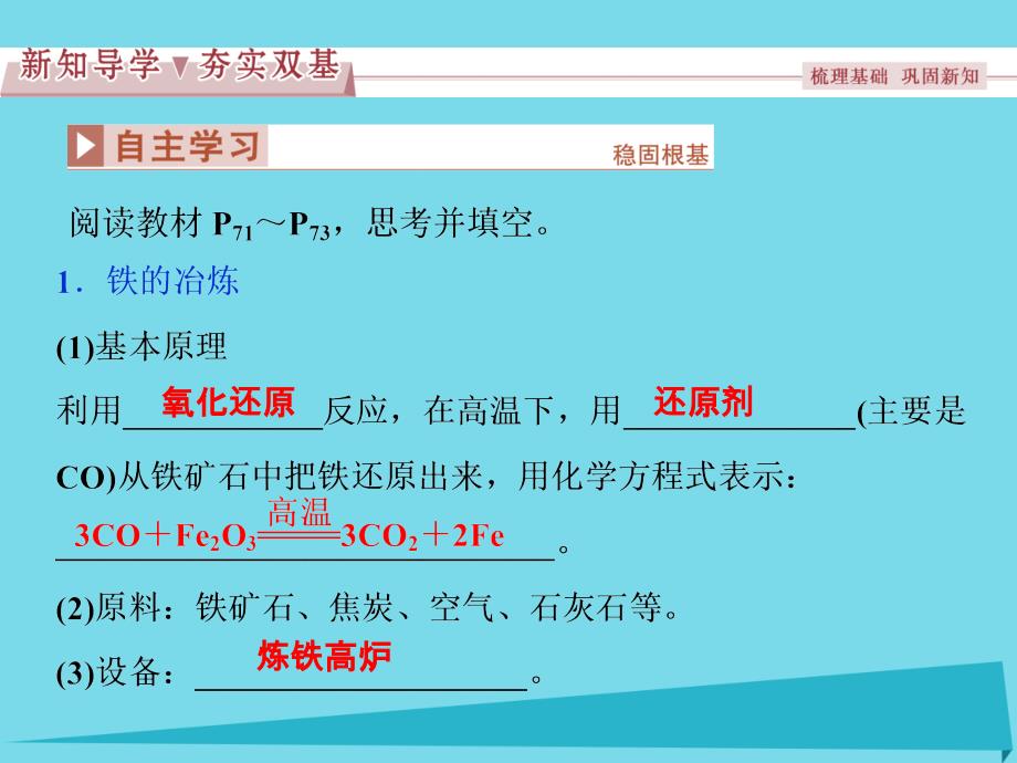 2018高中化学 专题3 从矿物到基础材料 第二单元 铁、铜的获取及应用（第1课时）从自然界获取铁和铜课件 苏教版必修1_第3页