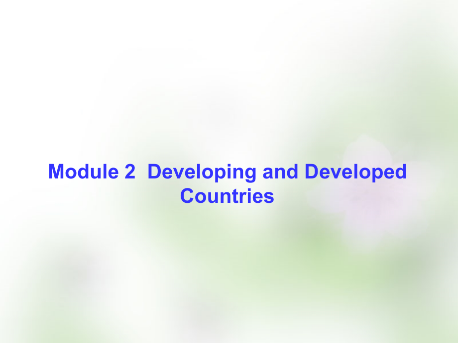 2018届高考英语总复习 module2 developing and developed countries课件 外研版必修3_第1页