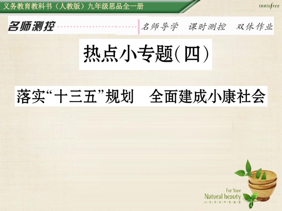 2018年秋九年级政治全册 第四单元 满怀希望 迎接明天热点小专题四课件 新人教版_第1页