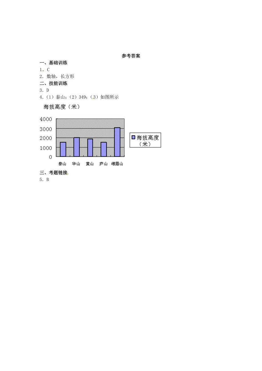 七年级数学上册 6.3 条形统计图和折线统计图同步练习 浙教版_第2页