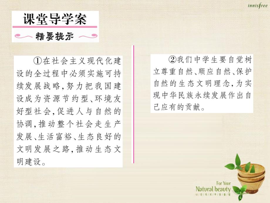 2018年秋九年级政治全册 第四课 了解基本国策与发展战略 第3框 实施可持续发展战略课件 新人教版_第2页