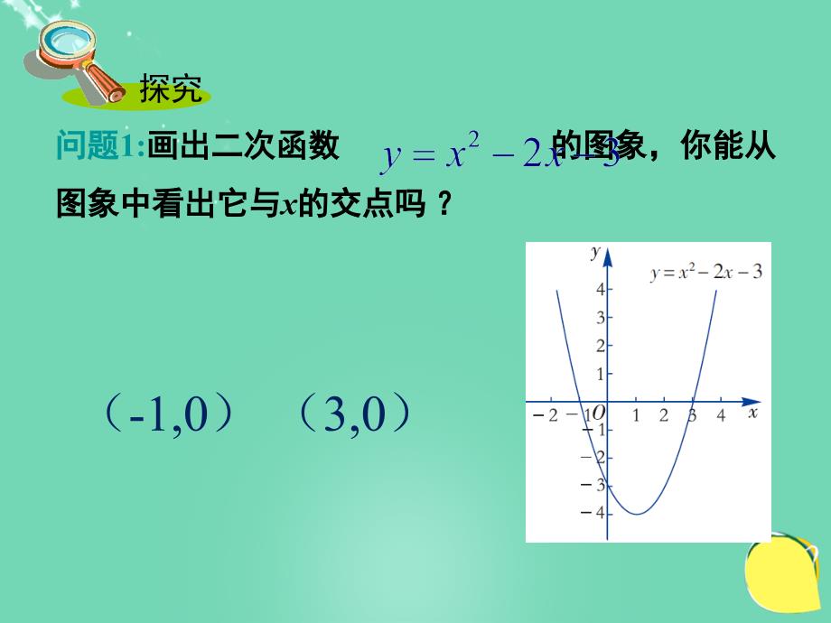 2018春九年级数学下册 1.4《二次函数与一元二次方程的联系》课件2 （新版）湘教版_第3页