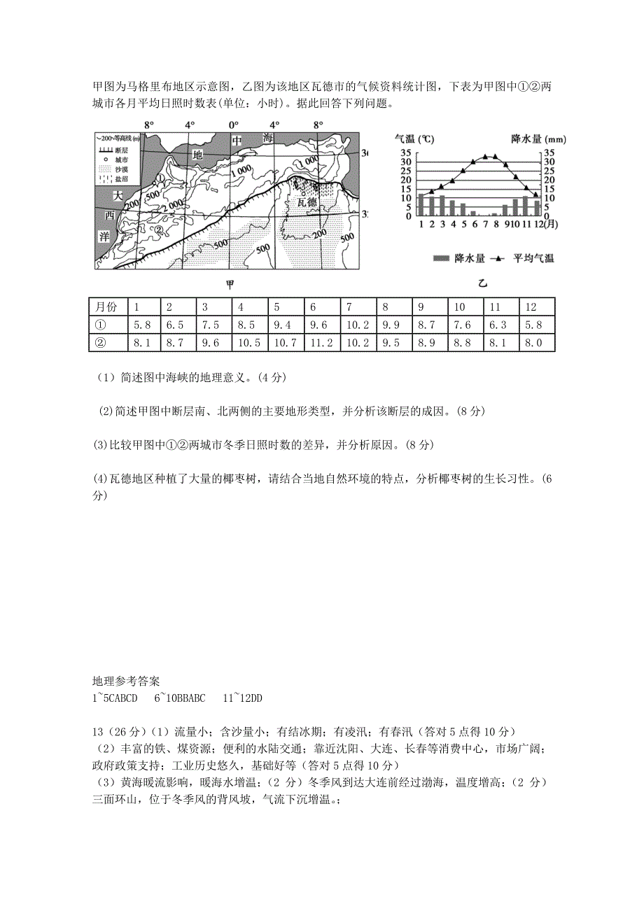 四川省2015届高三地理10月月考试题_第4页