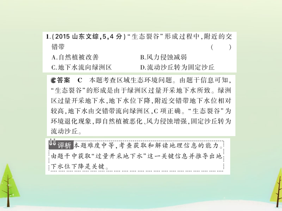 2018版高考地理 第十五单元 区域生态环境建设课件_第3页