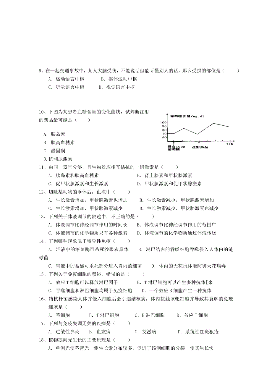 江苏省东台市创新学校2014-2015学年高二生物12月月考试题（选修）_第2页