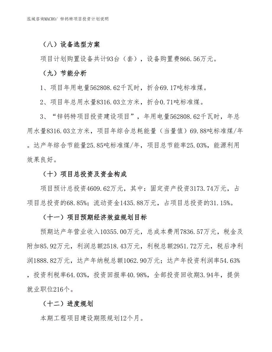 锌钙特项目投资计划说明_第3页