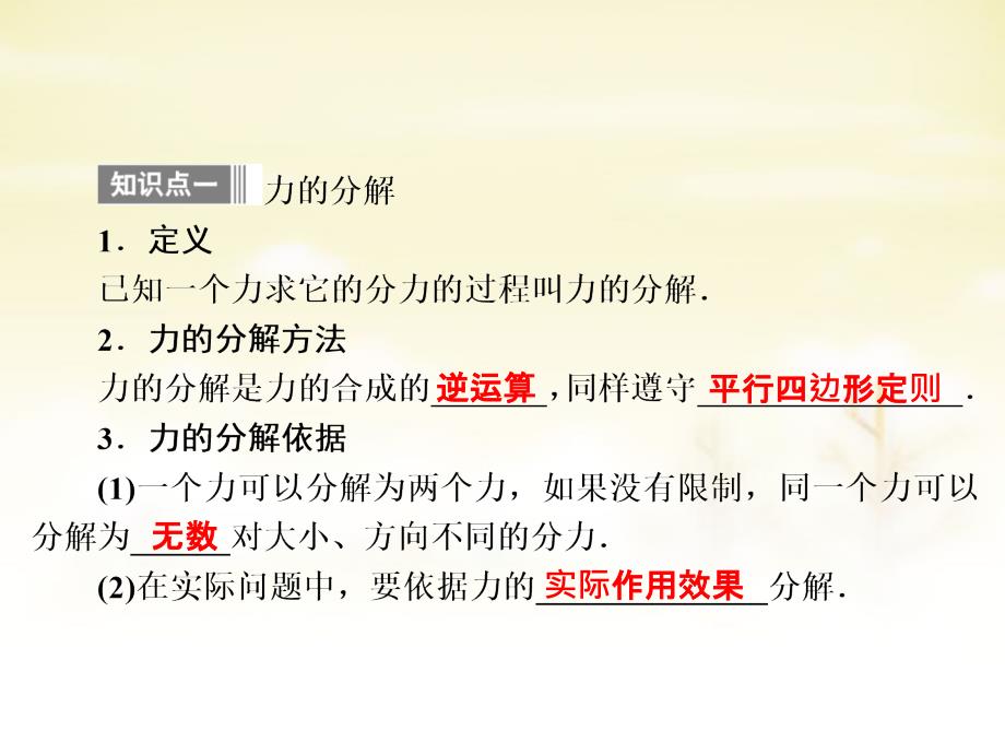 2018年高中物理 3.5力的分解课件 新人教版必修_第3页