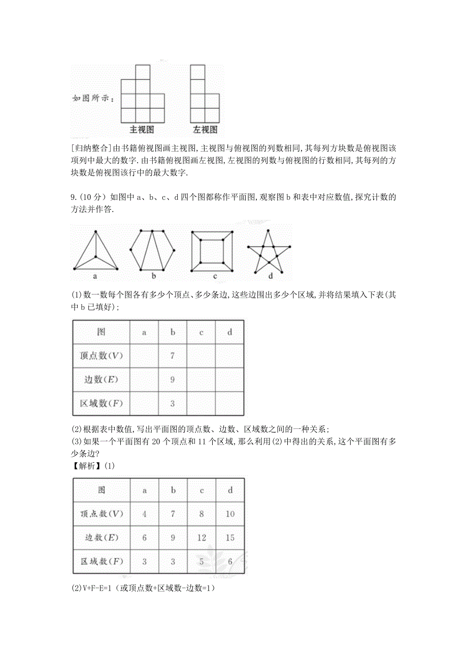 七年级数学上册 1.4-1.5 从不同方向看和生活中的平面图形精练精析 北师大版_第4页