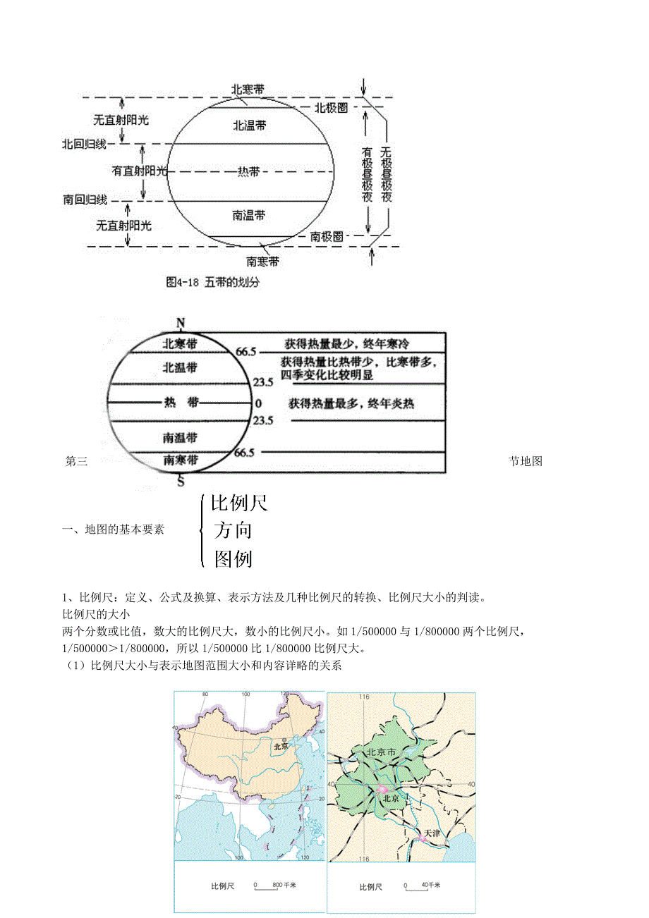 七年级地理上册 第一章地球和地图复习提纲（无答案） 人教课标版_第4页