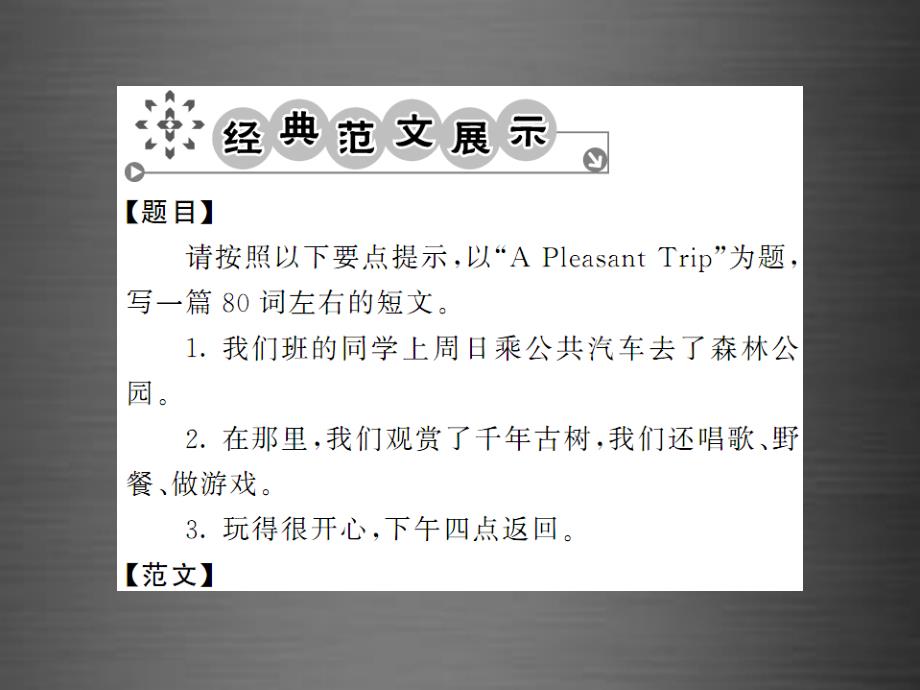 2018九年级英语下册 module 1 travel主题写作课件 （新版）外研版_第3页