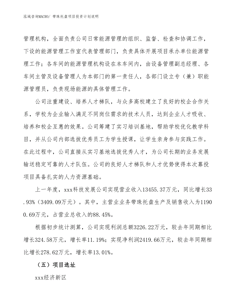 带珠托盘项目投资计划说明_第2页