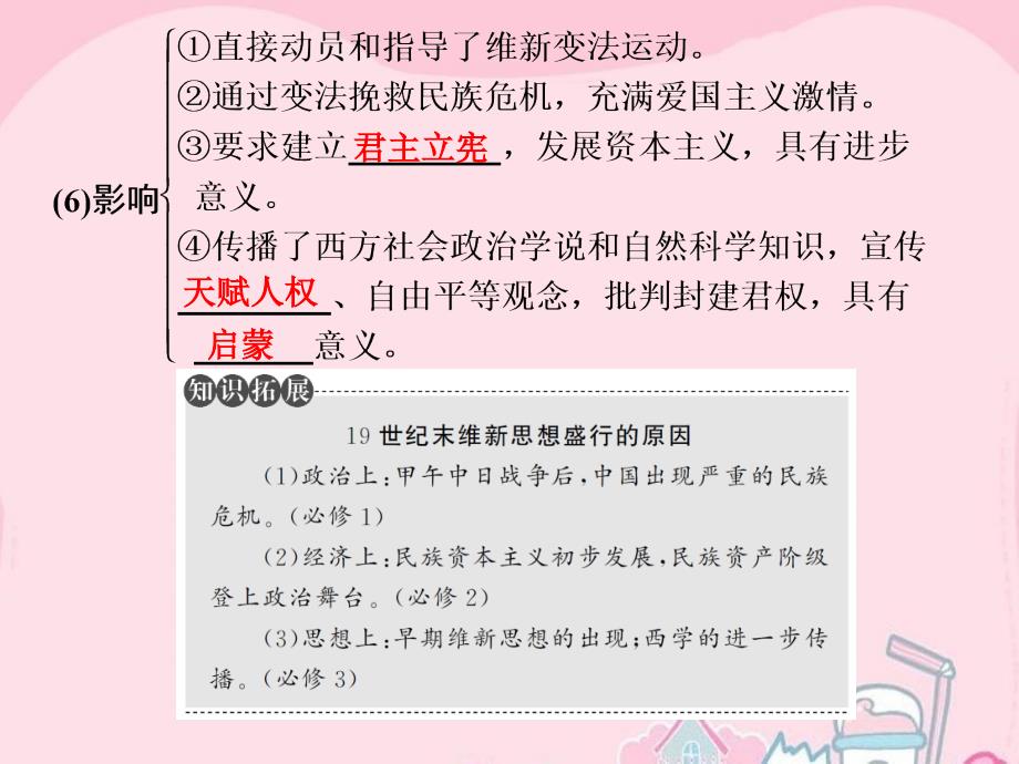 2018版高考历史通史复习 第二部分 专题七 近代中国人民的觉醒与探索 课时4 从维新思想到马克思主义在中国的传播课件_第3页