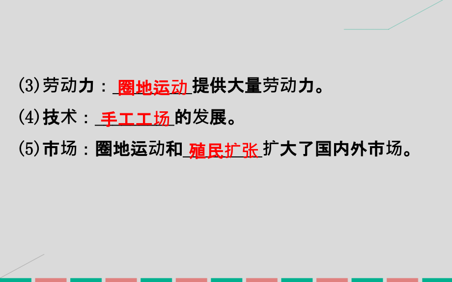 2018届高考历史一轮复习 专题十 走向世界的资本主义市场 10.25“蒸汽”的力量及走向整体的世界课件 人民版_第3页