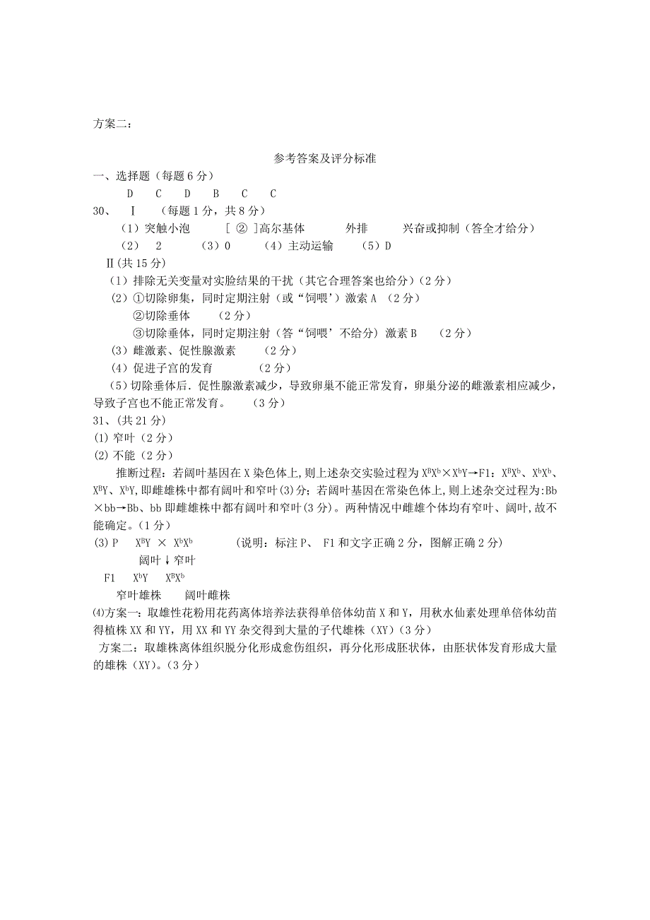 黑龙江省2012届高考模拟生物试题_第4页