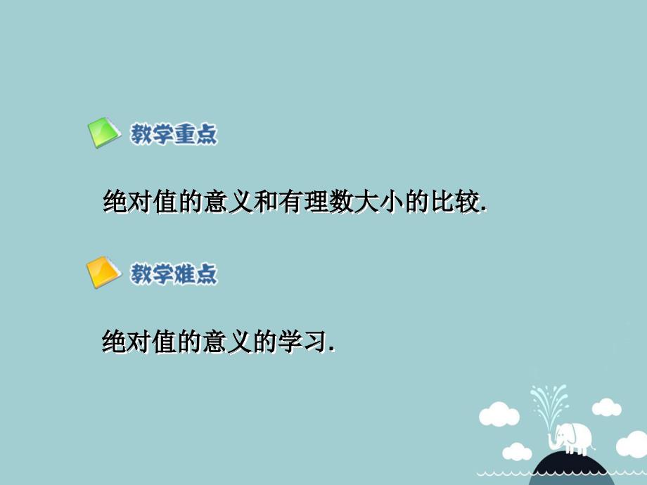 2018年七年级数学上册 2.3 相反数与绝对值之绝对值课件 北京课改版_第2页