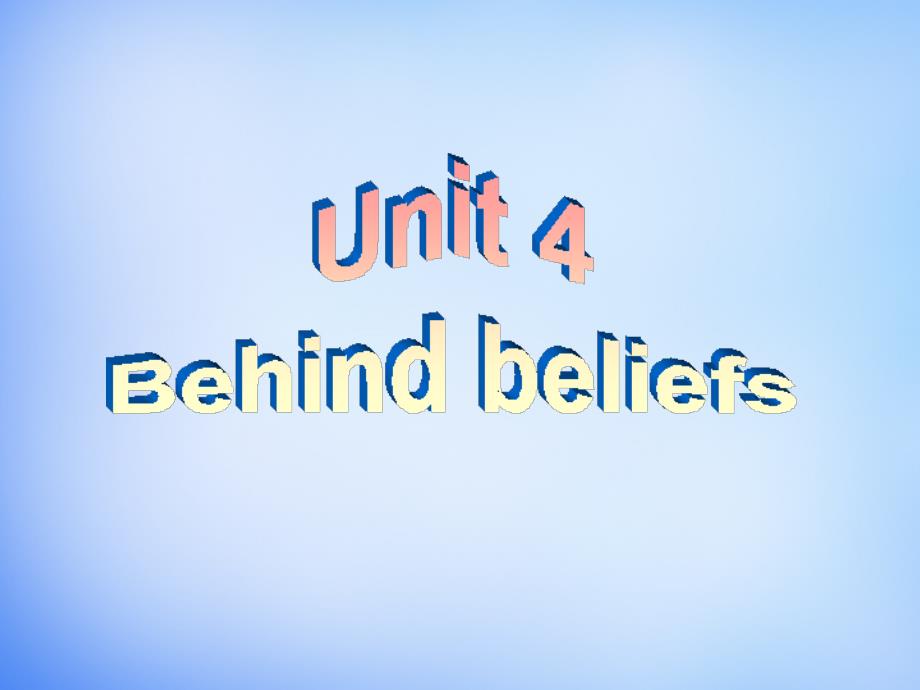 2018年高中英语 unit4 behind beliefs project课件 牛津译林版选修9_第1页