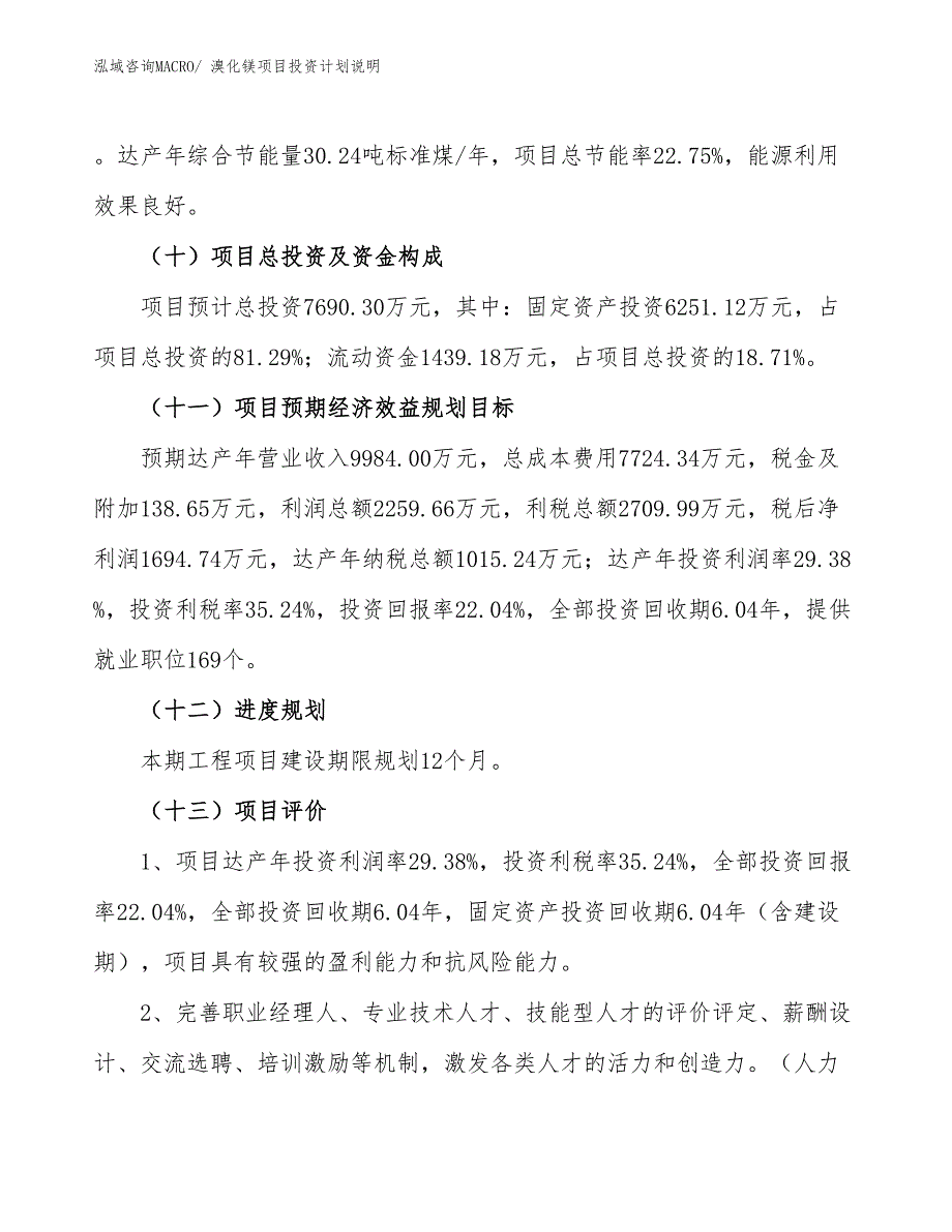 溴化镁项目投资计划说明_第4页