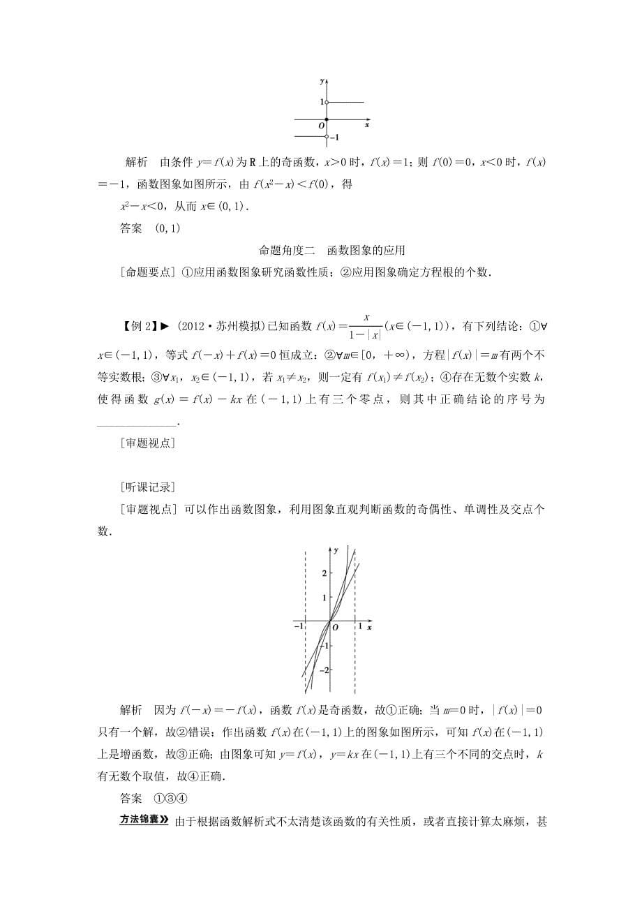 （新课程）高中数学二轮复习 第一部分 18个必考问题 专项突破《必考问题1 函数的图象和性质》热点命题 苏教版_第5页