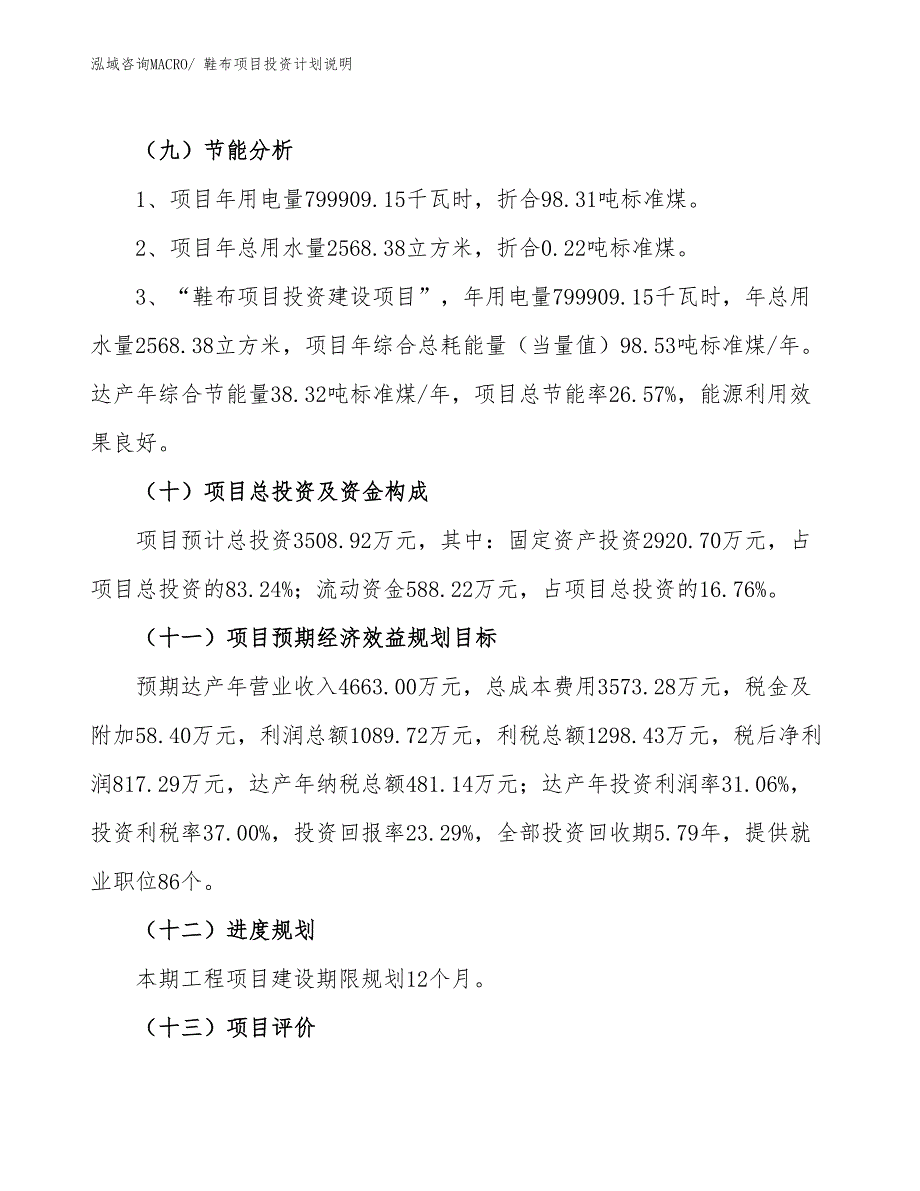 鞋布项目投资计划说明_第3页