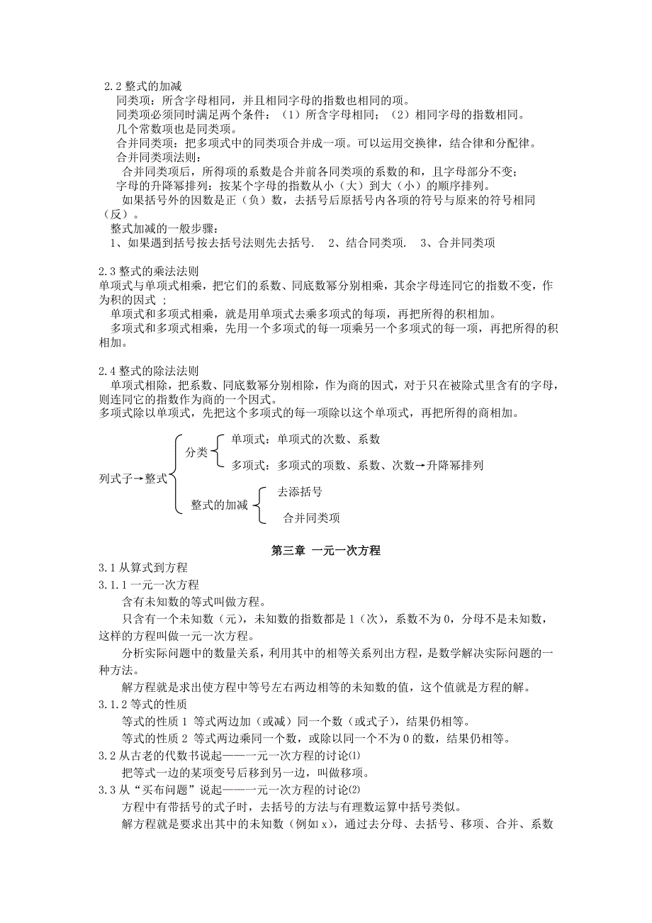 七年级数学上册 复习提纲2 人教新课标版_第4页