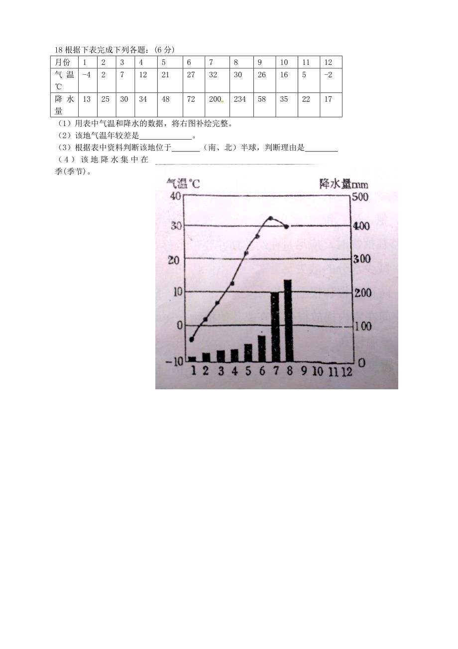 江苏省赣榆县汇文双语学校2014-2015学年七年级地理上学期第三次质量检测试题（无答案）_第4页