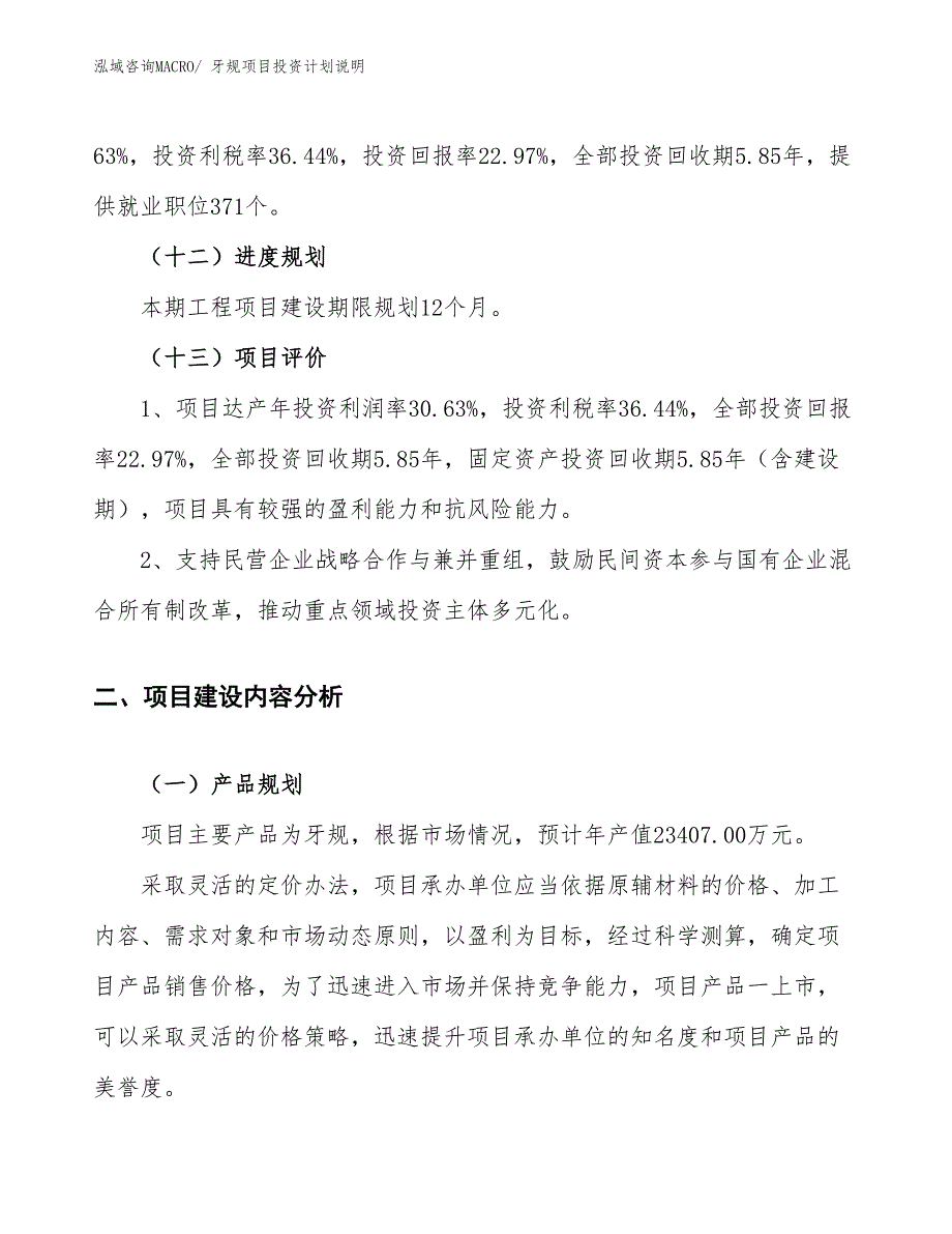 牙规项目投资计划说明_第4页