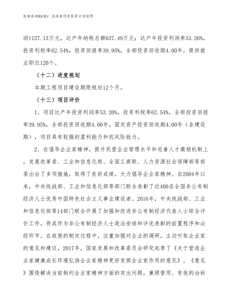 洗涤液项目投资计划说明_第4页