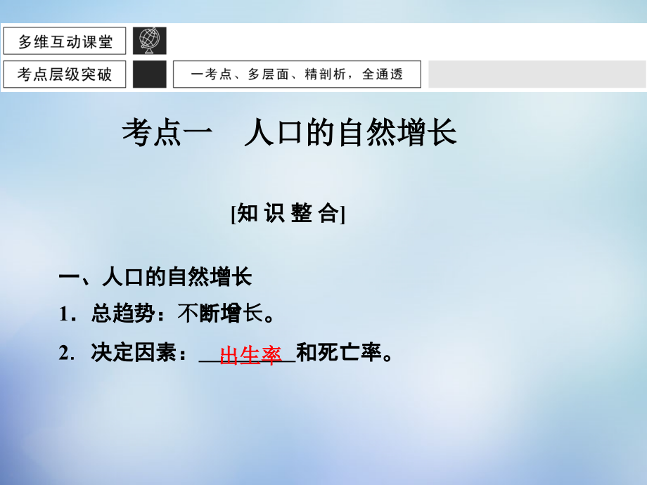 （北京专用）2018高考地理一轮复习 6.1人口的数量变化和人口的合理容量课件_第3页