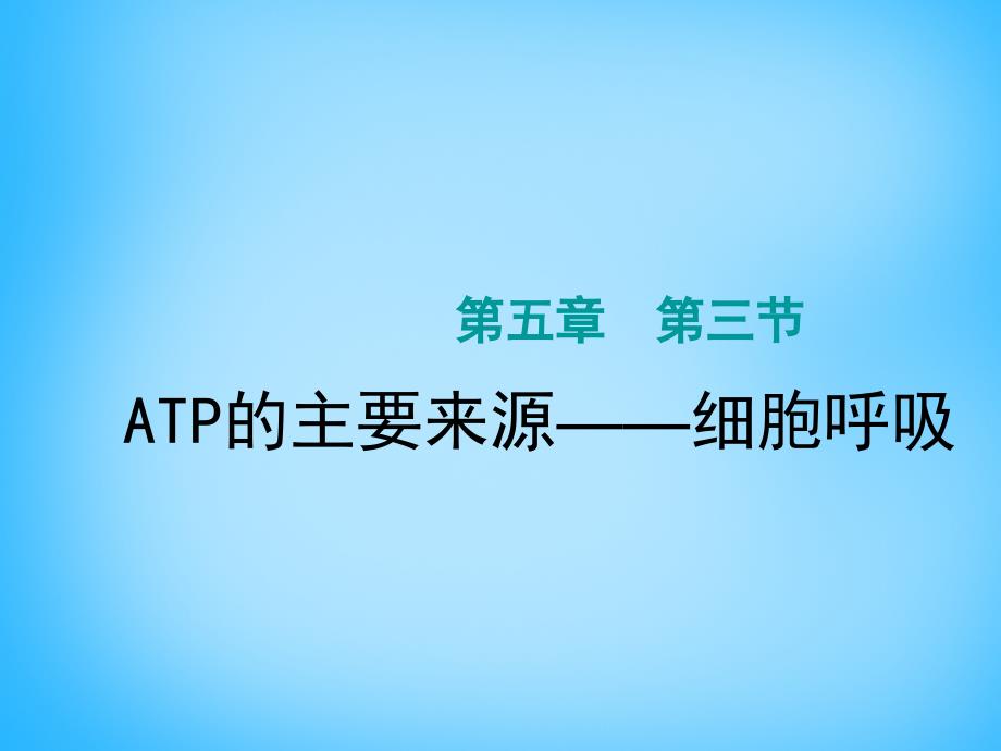 广东省汕头市金山中学高中生物 第五章 第三节 atp的主要来源-细胞呼吸课件 新人教版必修1_第2页