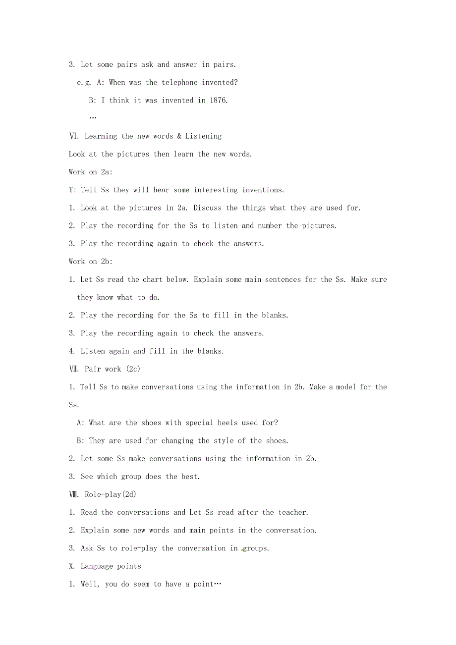 2015年秋九年级英语全册 unit 1 when was it invented？（第1课时）section a（1a-2d）教案 鲁教版五四制_第3页