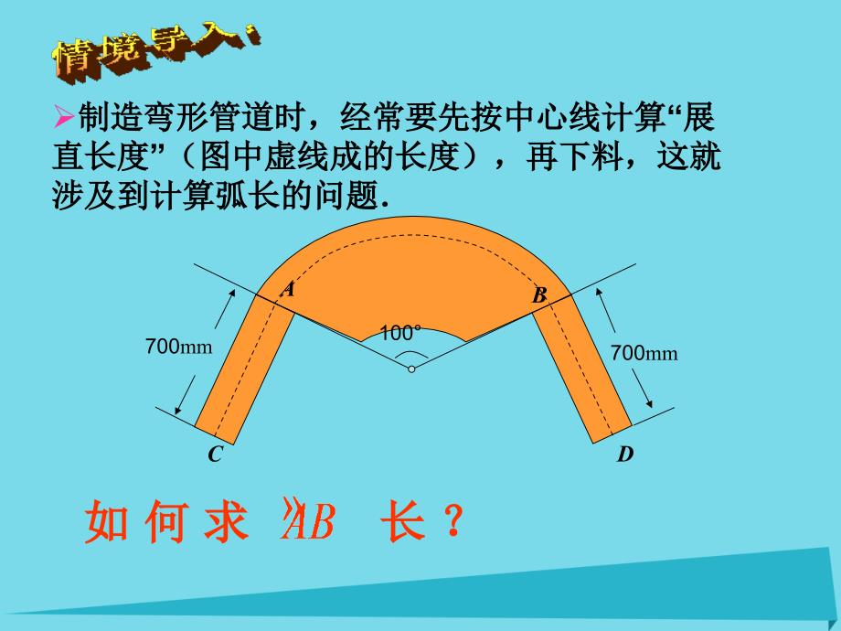 内蒙古鄂尔多斯市康巴什新区第二中学九年级数学上册 第24章 圆 24.4 弧长和扇形面积课件1 新人教版_第3页