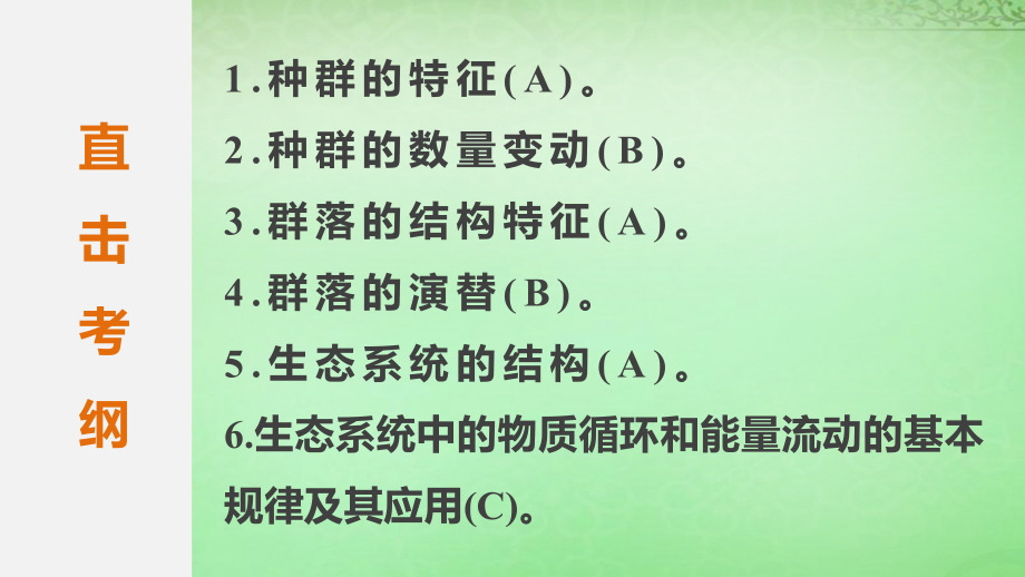 江苏省2018高考生物二轮复习 专题11 生物与环境课件_第2页