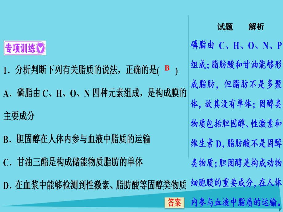 优化探究2018届高考生物一轮复习 第二单元 细胞的基本结构和运输功能 专题培优 能力提升课件 新人教版_第3页