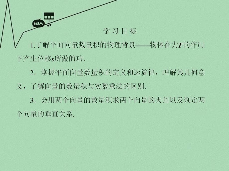 （新课标）2017-2018学年高中数学 第二章 平面向量 2-4-1平面向量数量积的物理背景及其含义课件 新人教a版必修4_第5页