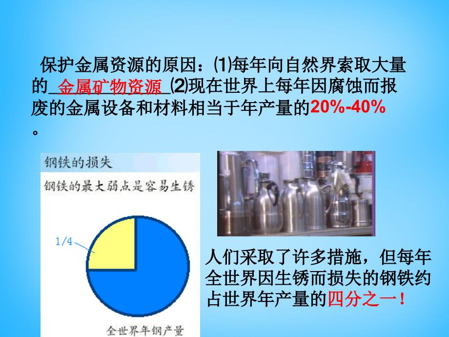 九年级化学下册 8.3 金属资源的利用和保护课件 新人教版_第3页