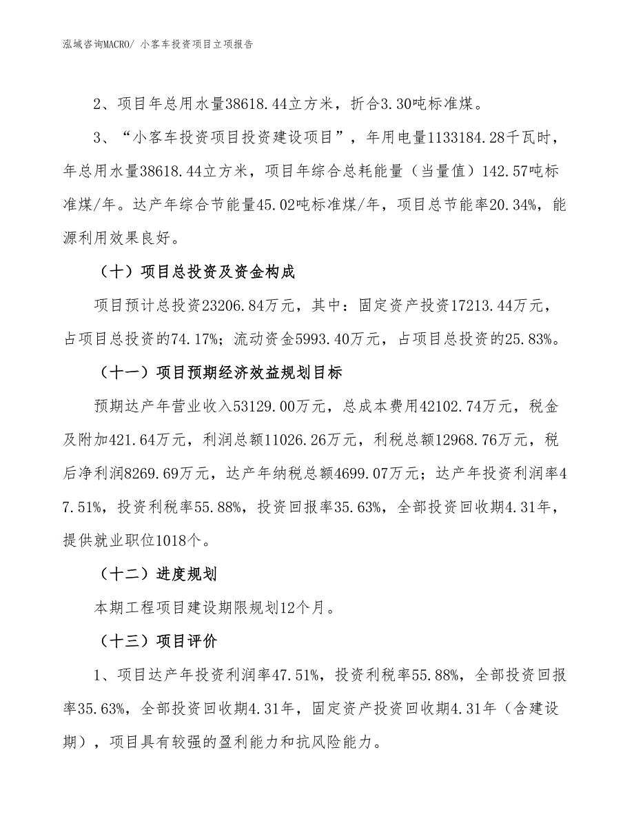 小客车投资项目立项报告_第3页