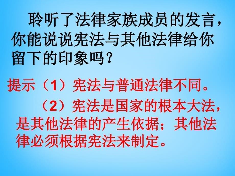 湖南省耒阳市冠湘中学九年级政治全册 第三单元 第7课《神圣的宪法》课件 人民版_第5页