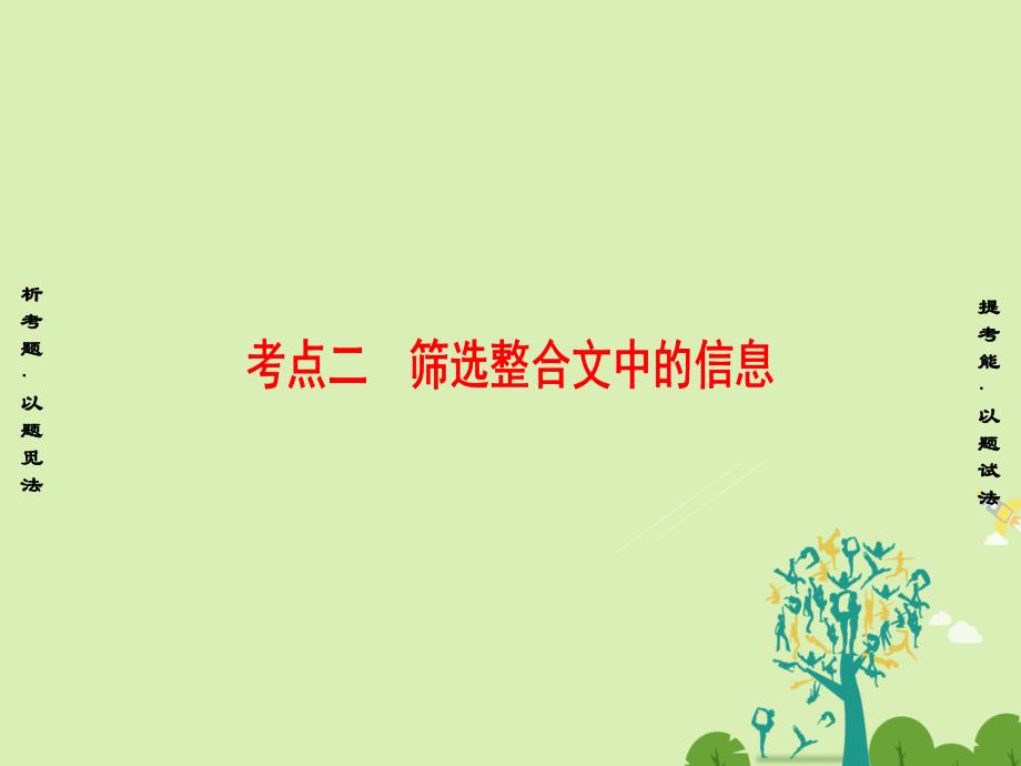 山东专版2018年高考语文二轮专题复习与策略板块3现代文阅读专题10实用类文本阅读考点2筛选整合文中的信息课件_第1页