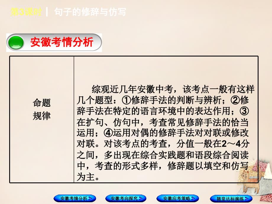 （安徽专用）2018年中考语文一轮复习 第1篇 积累与运用 第3课时 句子的修辞与仿写课件_第2页