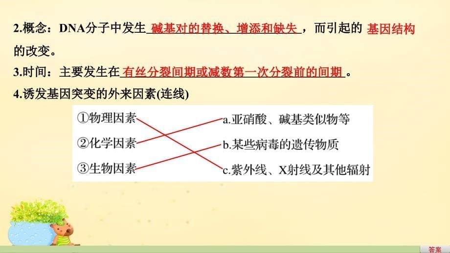 （全国通用）2018版高考生物一轮复习 第七单元 生物的变异、育种和进化 第24讲 基因突变和基因重组课件 新人教版_第5页