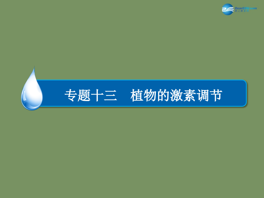 （全国通用）2018高考生物二轮专题复习 专题十三 植物的激素调节课件_第1页